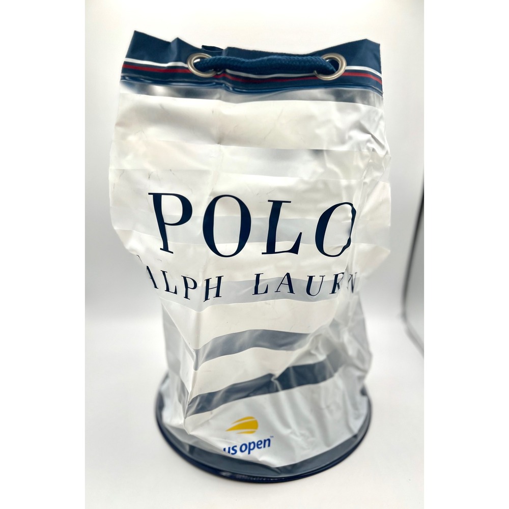 Polo Ralph Lauren US Open White Drawstring Bag Travel Gym Sack‎ White Frost